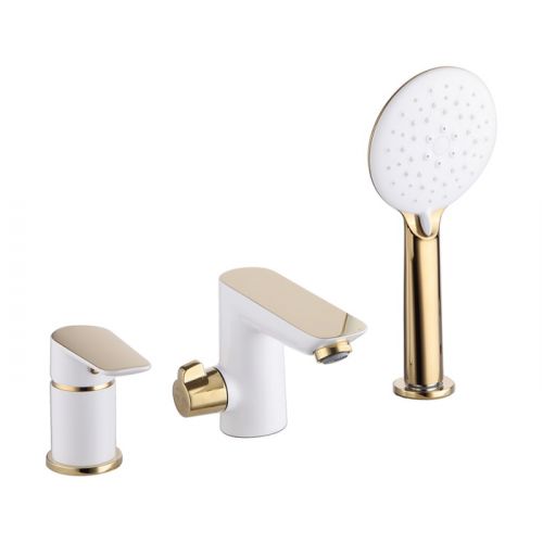 Смеситель на борт ванны на 3 отверстия с керамическим дивертором, Cloud, IDDIS, CLOWG30i07