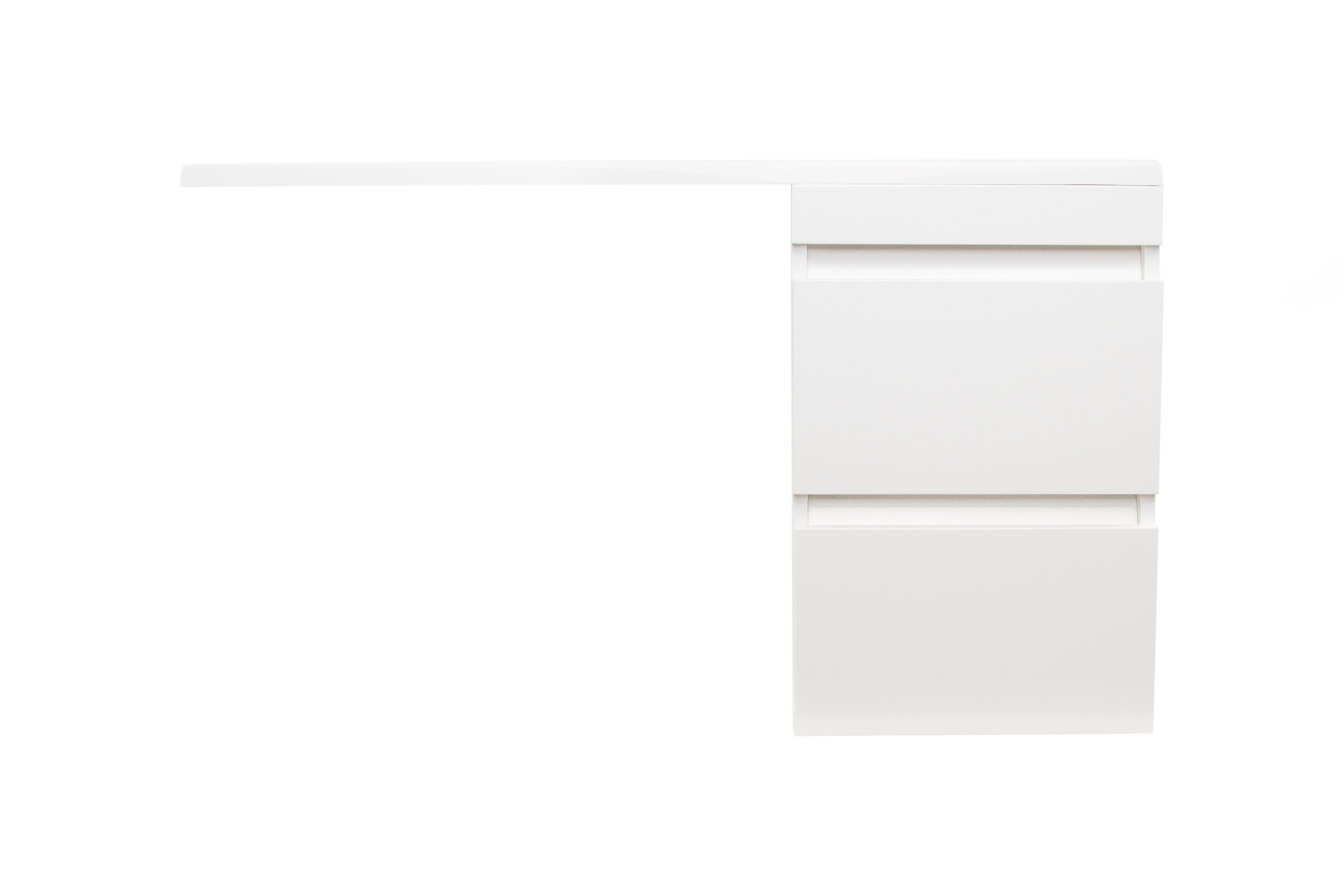 Тумба подвесная Style line Даллас 100, Люкс белая, под раковину, PLUS