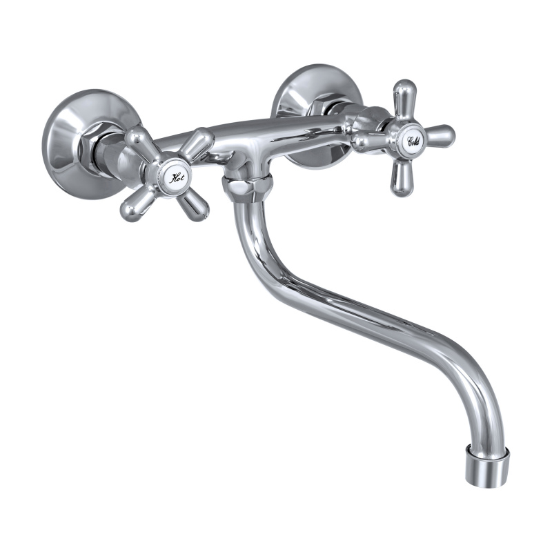 Смеситель настенный для кухонной мойки Славен СЛ-ДВ-О24