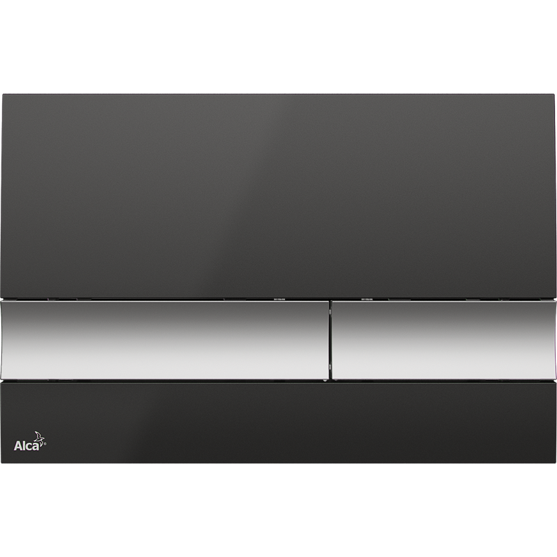 Клавиша смыва AlcaPlast M1728-2 черная/хром-матовая