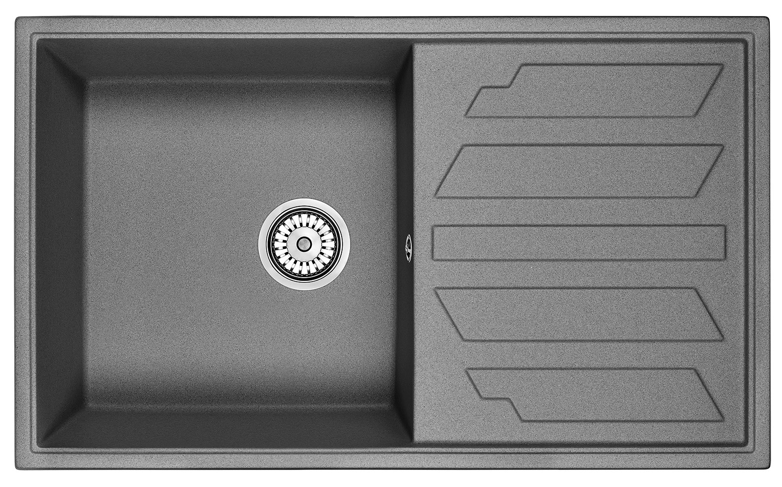 Мойка кухонная Granula прямоугольная кварц 8601, ГРАФИТ