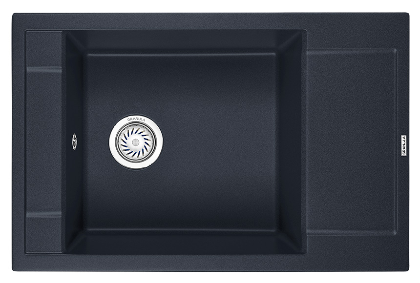Мойка кухонная Granula прямоугольная кварц 7806, ШВАРЦ