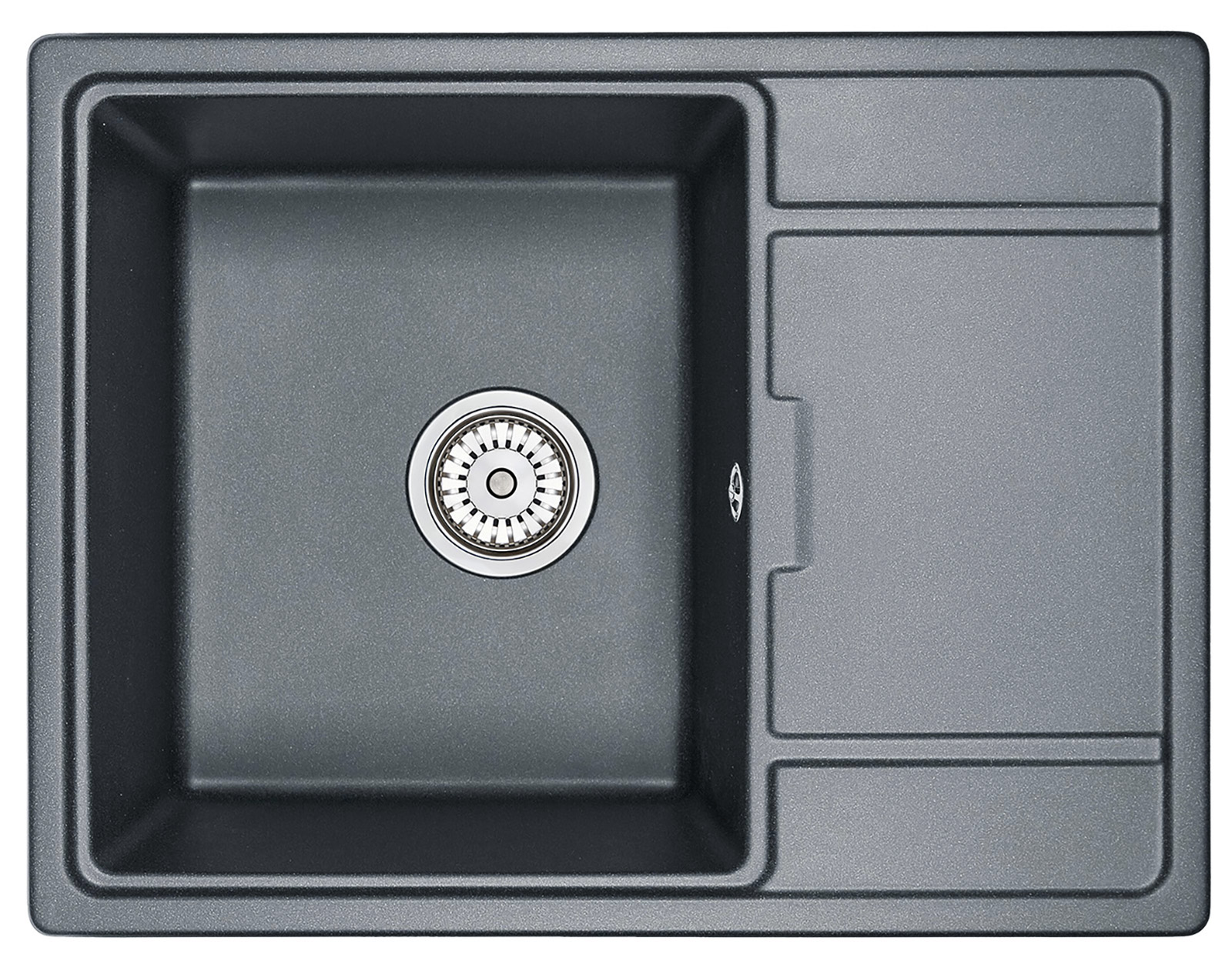 Мойка кухонная Granula прямоугольная кварц 6503, ШВАРЦ