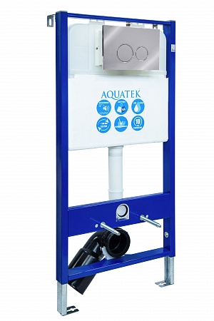 Монтажная рама Aquatek Slim  для подвесного унитаза хром глянцевый R INS-0000004