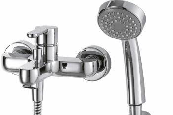 Смеситель для ванны с коротким изливом с аксессуарами Bravat Stream F63783C-B