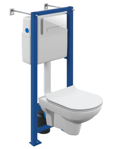 Комплект CITY CO DPL EO slim инсталляция VECTOR кнопка BLICK пластик белый