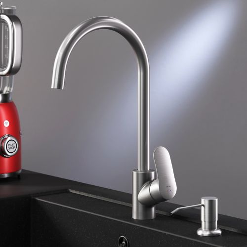 F8007D11 Like, набор 2в1: смеситель для кухни, диспенсер, сатин, шт.