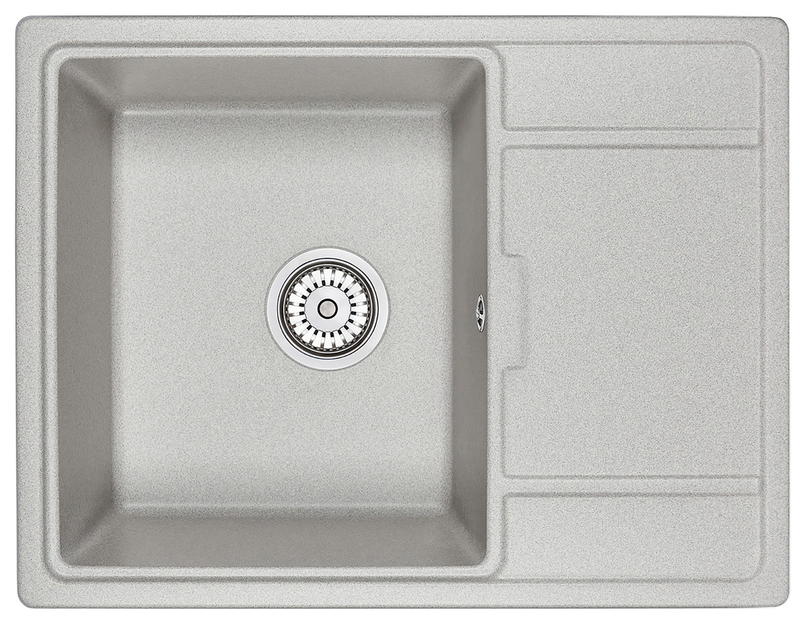 Мойка кухонная Granula прямоугольная кварц 6503, БАЗАЛЬТ