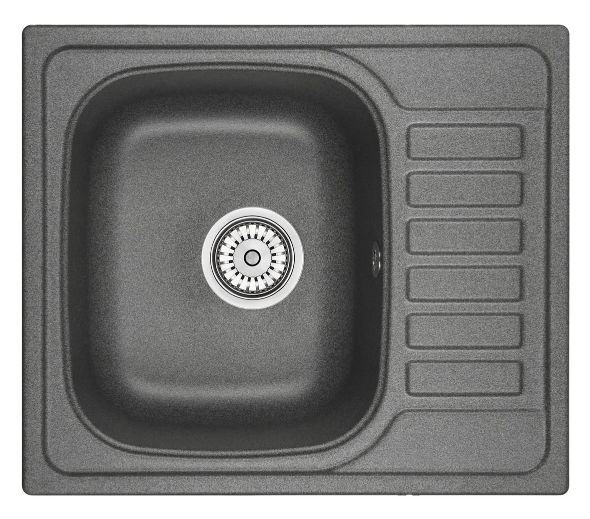 Мойка кухонная Granula квадратная кварц 5801, ГРАФИТ