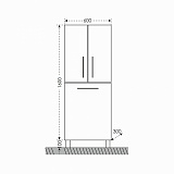 Колонна Вегас 60 с бельевой корзиной напольная/подвесная Санта 526007