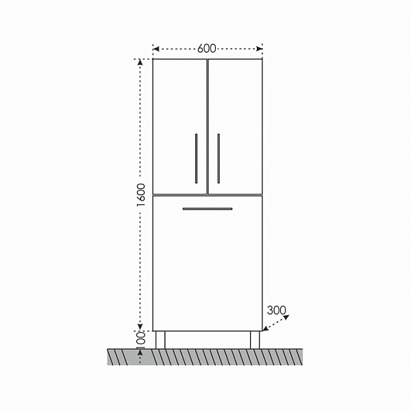 Колонна Вегас 60 с бельевой корзиной напольная/подвесная Санта 526007