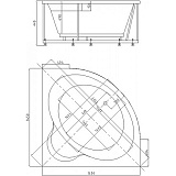 Акриловая ванна Aquatek  Ума 145x145 UMA145-0000001