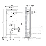 Сет: OLI 120 ECO Sanitarblock pneumatic+Панель KARISMA,бел., OLI + Унитаз Point Ника PN41081
