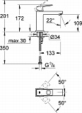 Смеситель для раковины Grohe Eurocube 23446000