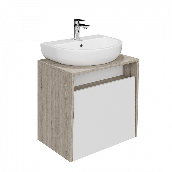 Тумба Kerama Marazzi PRO подвесная 1 ящик 60, белая глянцевая
