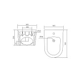 Биде подвесное  Aquatek ОБЕРОН/ БЕТТА AQ0516-00