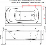 Акриловая ванна Aquanet Roma 150x70 (с каркасом) 00205541