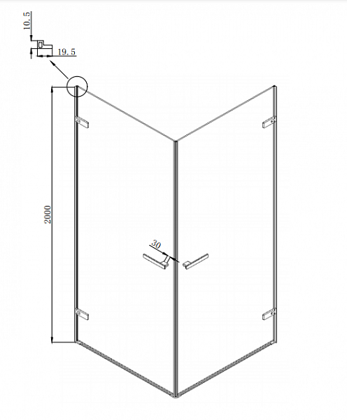 Душевое ограждение Ambassador Abner 10011106