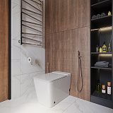 Унитаз GR-PR-5501 impuls (590*360*440) БЕЛЫЙ напольный с тонкой крышкой, 1 место