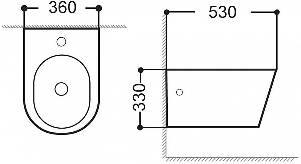 Биде подвесное Aquanet Atago 2.0 B2 LX-1057 Atago 2.0 B2