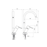 Смеситель для кухни, Kitchen Line, IDDIS, K11SB0Ji05