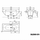 Стальная ванна Kaldewei Silenio 170x75 267400013001 mod. 674