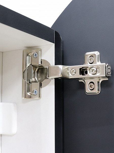 Зеркало-шкаф Континент "Torneo Black LED" d 600 с подсветкой