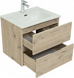 Тумба под раковину Aquanet Алвита New 60 2 ящика, дуб веллингтон белый 00277513