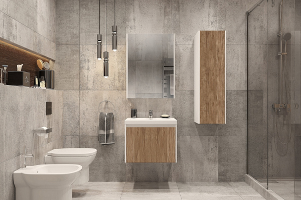 Шкаф-пенал Velvex Klaufs белый, шатанэ ppKLA.110-617.216