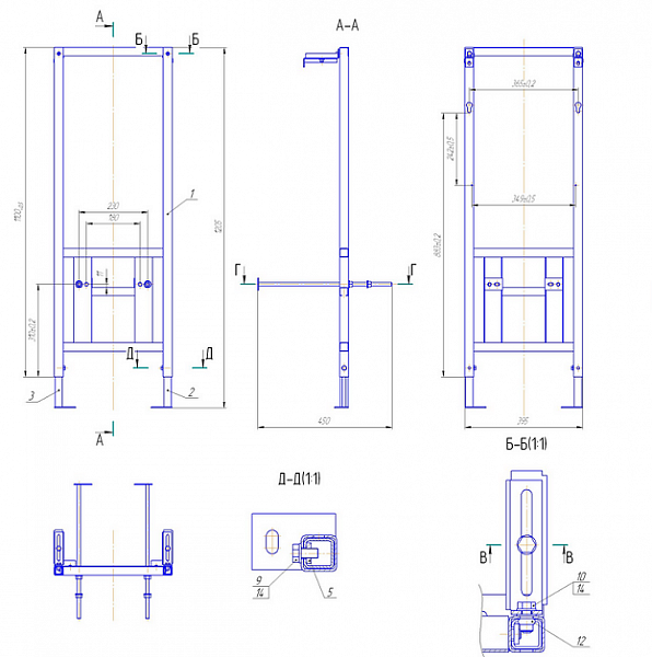 Комплект Cersanit S-SET-CityC/LPRO/S-DL/WG-w подвесной унитаз+инсталляция+кнопка