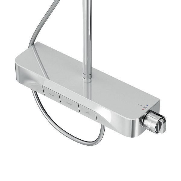 F078F300 Func, душ.сис-ма: см-ль-полка д/ванны/душа с ТМС, душ.штанга, верхн. душ квадр., ручн.душ,