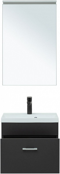 Тумба под раковину Aquanet Верона 50 черный матовый 00272430
