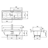 Стальная ванна Kaldewei Cayono 170x75 272400013001 easy-clean mod. 724