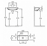 Раковина Jacob Delafon Odeon Up 50x22,5 см E4701-00