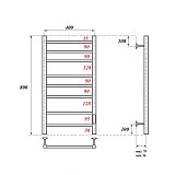 Полотенцесушитель электрический Point Аврора PN10848W П8 400x800 диммер справа, белый