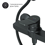 F42885A24  X-Joy набор 2в1: см-ль д/душа, верхний душ d 220 мм, ручн.душ 110 мм, 1 ф-ция, душевая шт