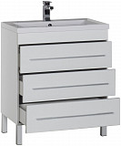 Тумба под раковину Aquanet Верона 75 белый (напольная 3 ящика) 00178254