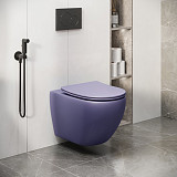 Унитаз GR-4411LIMS Color (550*365*395) ФИОЛЕТОВЫЙ МАТОВЫЙ подвесной БЕЗОБОДКОВЫЙ