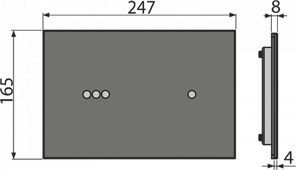 Клавиша смыва AlcaPlast NIGHT LIGHT-3 сенсорная