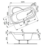 Акриловая ванна Vagnerplast Selena 147x100 правая VPBA141SEL3PE-04