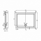 Душевой поддон Azario 800х800х150 R/L, для TORONTO 1432B