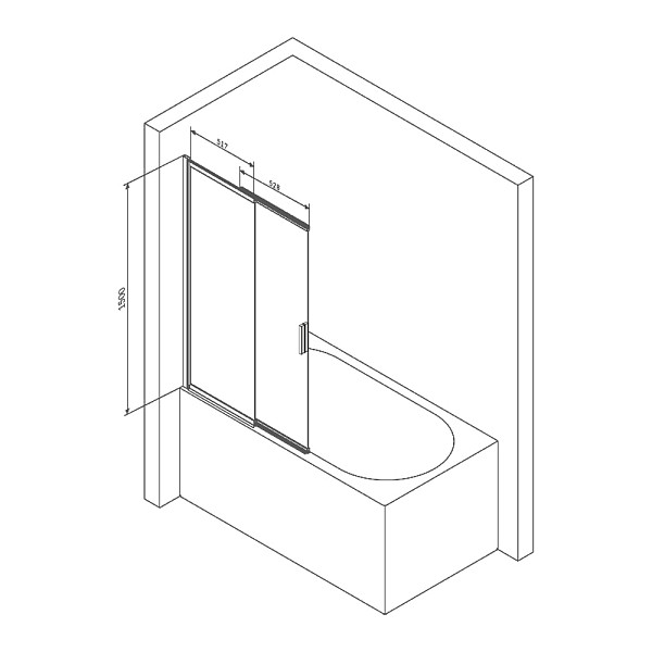 W80S-100PS-150MT Like, Душ.дверь 100х150,распашная/раздвижная,профиль мат. хром, стекло прозрачное