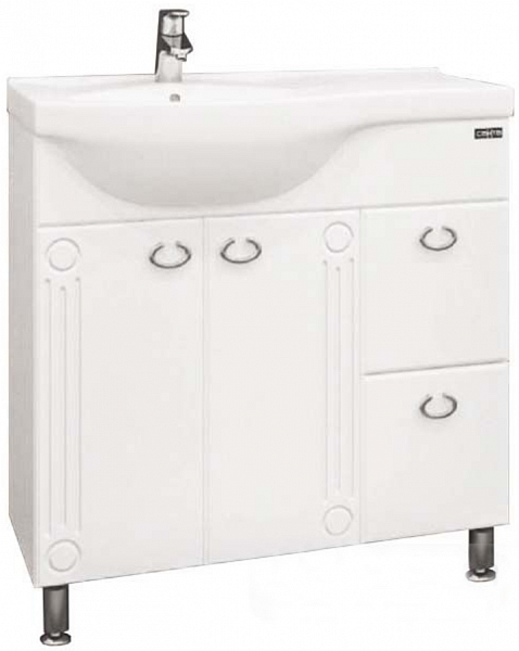 Мебельная раковина Коралл 83 правое крыло