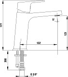 Смеситель для раковины E.C.A. Tiera 102108989EX