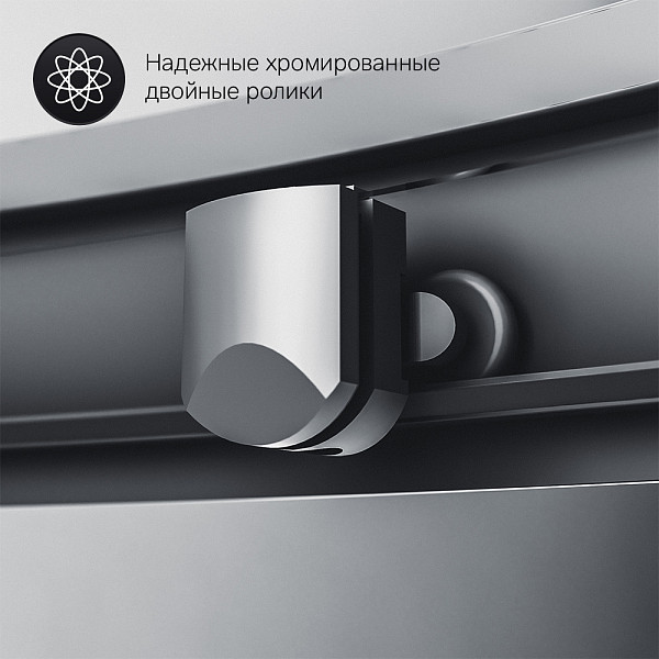 W90G-404-120280-BT Gem Twin Slide 120x80. Душевое ограждение,120x80, профиль черный мат., стекло про