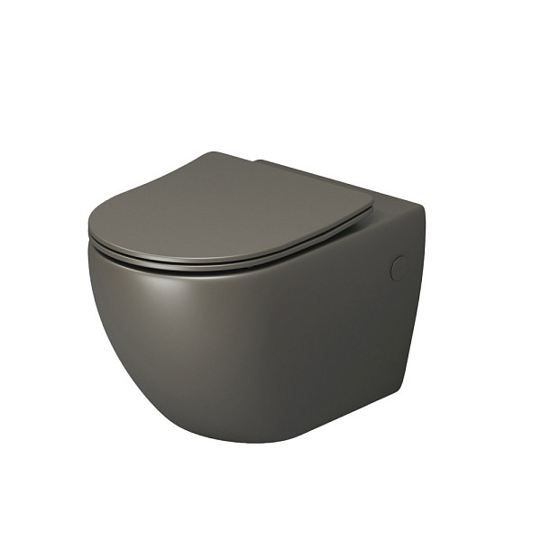 Унитаз GR-4411GSMS Color (550*365*395) ХАКИ МАТОВЫЙ подвесной БЕЗОБОДКОВЫЙ