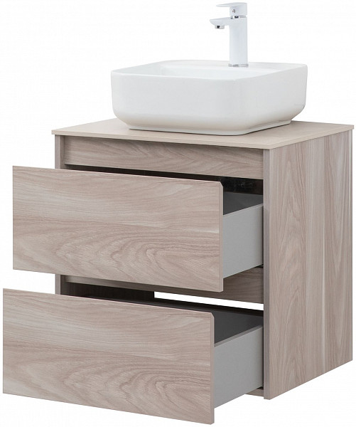 Тумба под раковину Aquanet Nova Lite 60 орех светлый (2 ящика) 00287884