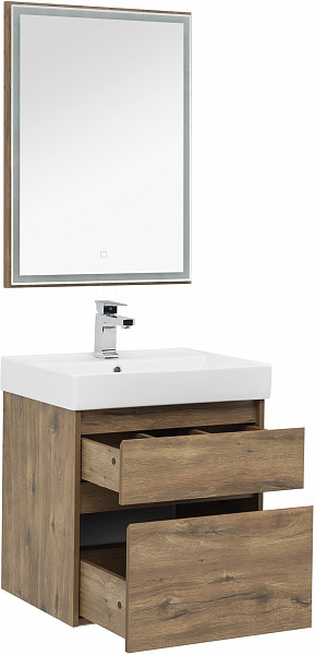 Мебель для ванной Aquanet Nova Lite 60 дуб рустикальный (2 ящика) 00254216