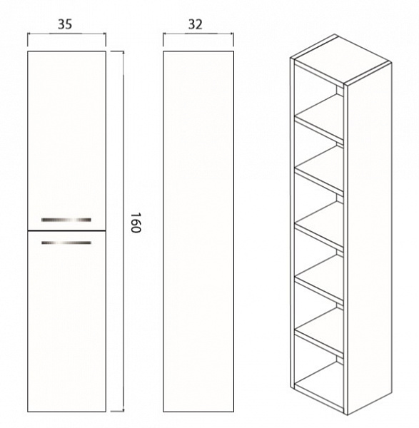 Пенал Creto Tivoli 40 White 8-1040W
