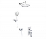 Встраиваемый комплект для душа с верхней душевой насадкой и лейкой Wasserkraft A16067WHITE